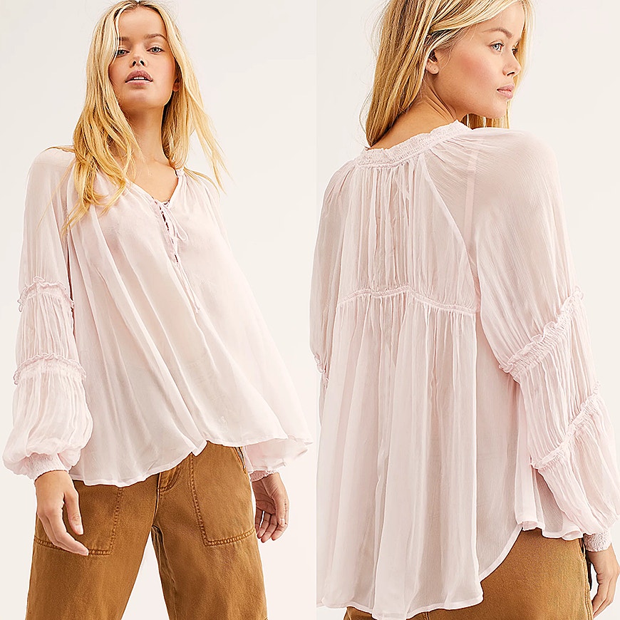 Free People All For You Pink Blouse - S - New